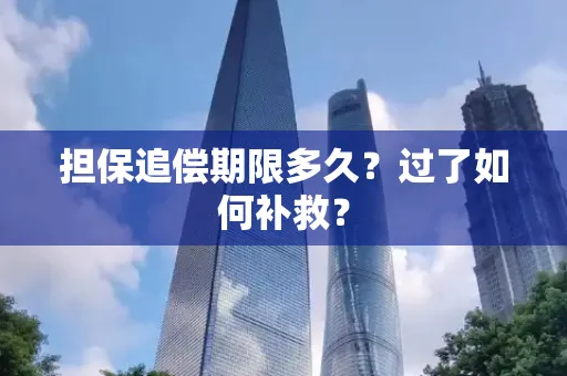 东莞担保追偿期限多久?过了如何补救?